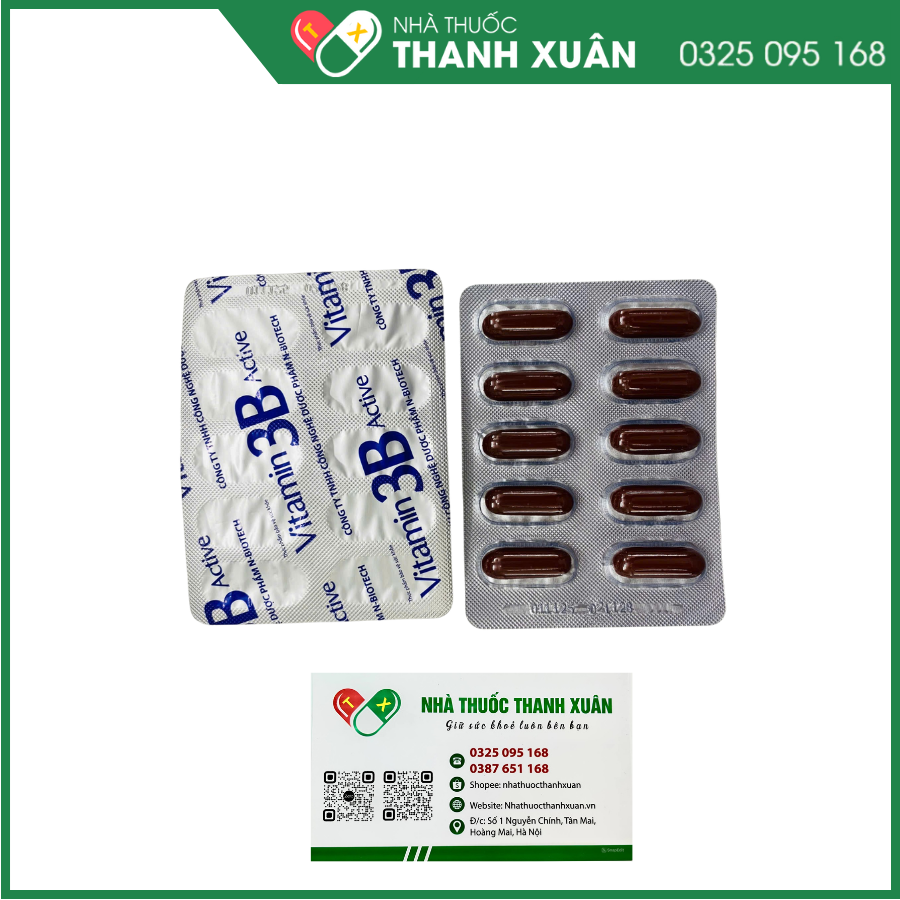 Vitamin 3B Active bổ sung vitamin B1, B6, B12 tăng đề kháng, giảm mệt mỏi